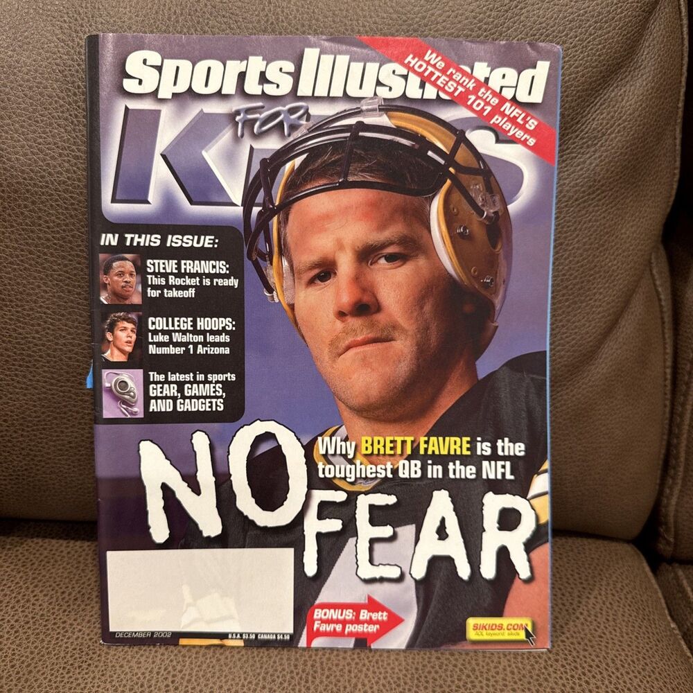 2002 Sports Illustrated for Kids Brett Favre w/ Cards Serena Williams 211582